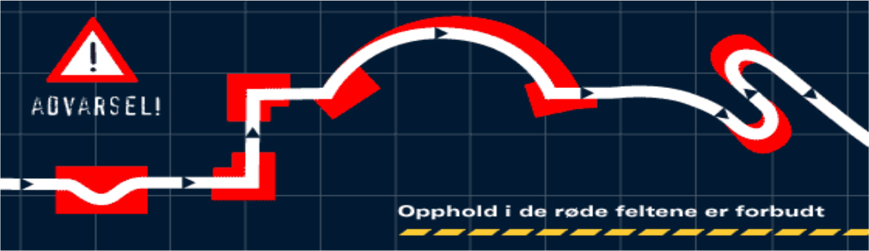 Røde soner – farlige områder langs rallytraseen